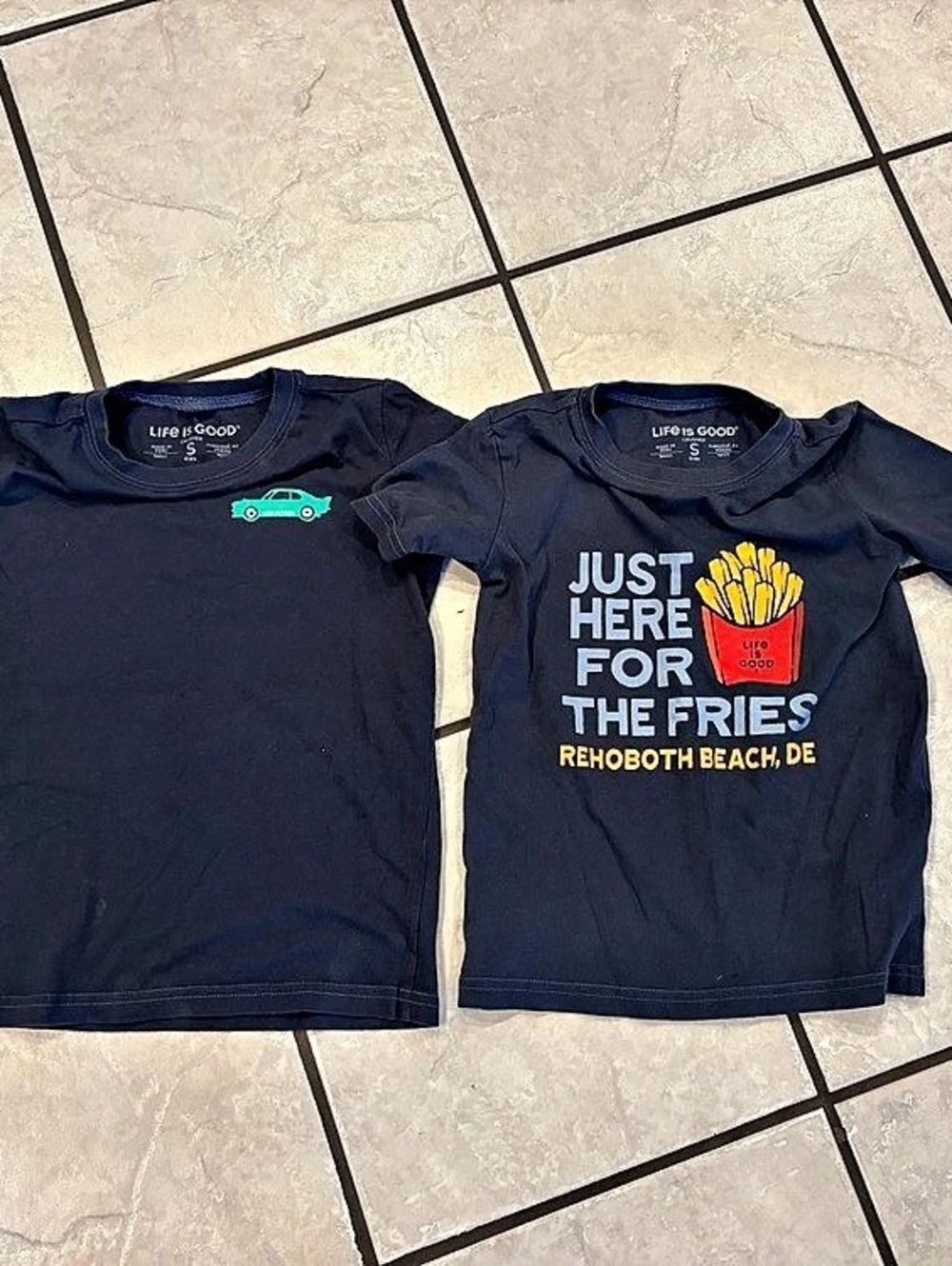 Life Is Good Kids Tee Boys Small Graphic T-Shirt Set Blue